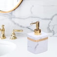 thumbnail image 3 of Resin Soap Dispenser Manual Handwash Container for Tabletop Dishwashing Soap White-400ML, 3 of 8