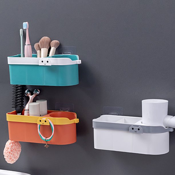 Tuelaly Hair Dryer Holder Hands Free Multifunctional Plastic Three