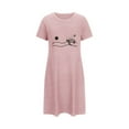 thumbnail image 5 of HaoXianJian Women's T-Shirt Nightgown Short Sleeve Sleepshirts Comfy Ladies Casual Cover Ups Nightdress, 5 of 7