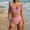 Pink Womens Bikini Sets 2025 Savings, variant on OSFVNOXV Two-Piece Swimsuits for Women High Waisted Bathing Suit Ruffle V-Neck Bra and Hipster Underwear