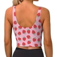 thumbnail image 2 of Yiaed Hand Drawn Strawberry Print Ladies Waistcoat Women Sports Vest Vest Sports Women Sports Top Yoga Vest for women-X-Large, 2 of 8