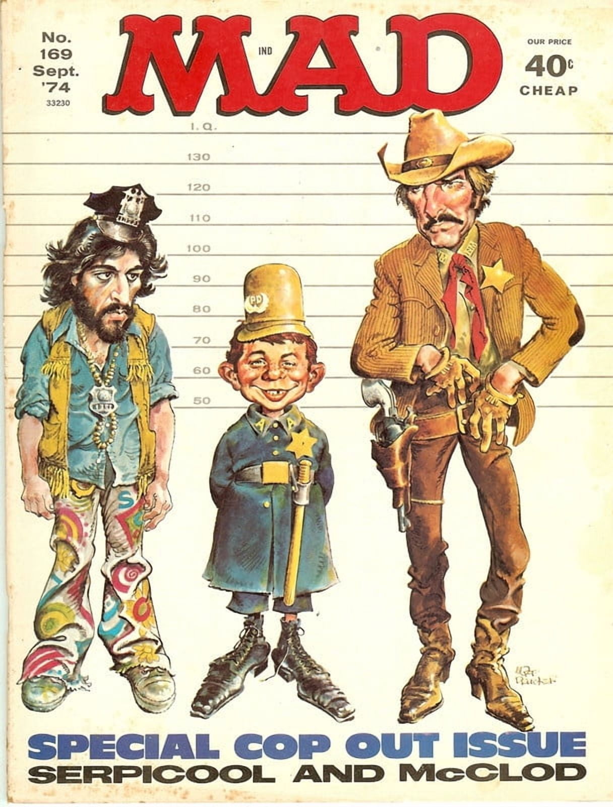 MAD Magazine Vintage Collectible #169 Sept 1974