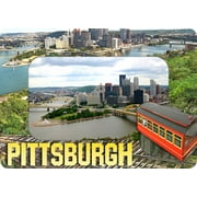 Pittsburgh Pennsylvania with Duquesne Incline Picture Frame Fridge Magnet 4x6