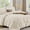 Beige, variant on Queen Comforter Set, 7-Piece Bed in a Bag, Pintuck Bedding Sets for All Season, Includes Comforter, Flat Sheet, Fitted Sheet, Pillowcases and Pillowshams, Blush Pink