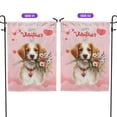 thumbnail image 2 of Happy Valentine's Day Brittany Spaniel holding flowers Garden Flag 12x18in Double Sided Brittany Dog Lover Gifts Idea Outdoor Decor - 3005, 2 of 5