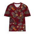 thumbnail image 4 of Camisetas de Verano de las Mujeres con Cuello en V de Manga Corta Impresa, Camiseta Deportiva para Uso Casual Y Diario, 4 of 4