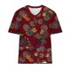 thumbnail image 4 of Camisetas de Verano de las Mujeres con Cuello en V de Manga Corta Impresa, Camiseta Deportiva para Uso Casual Y Diario, 4 of 4