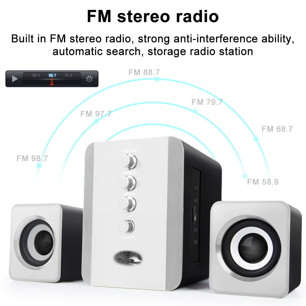 Mini USB 2.1 Wired Combination Speaker Bass Music Subwoofer for Desktop Laptop Notebook Tablet PC Smart Phone