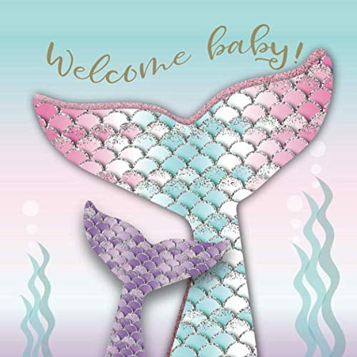 Pre-Owned Welcome Baby: Mermaid Baby Shower Guest Book with Message, Wishes & Advice for Parents   BONUS Gift Tracker Log   Keepsake Pages | Rose Pink Seafoam Purple Under The Sea Mermaid Paperback