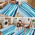 thumbnail image 4 of Rectangle Rug 4x6ft Area Rug, Summer Navy Blue Water Ripple Area Rugs for Living Room Bedroom, Watercolor Gradient Ombre Floor Mat Non-Slip Non-Shedding Carpet Indoor Accent Rugs, 4 of 9