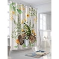 thumbnail image 3 of Retro Tropical Shower Curtain, Frog Coffee Mushroom Plant Bathroom Decor Curtains Set with Hooks, Green Waterproof Fabric Home Accessories， 72X 96 Inch Extra Long, 3 of 6