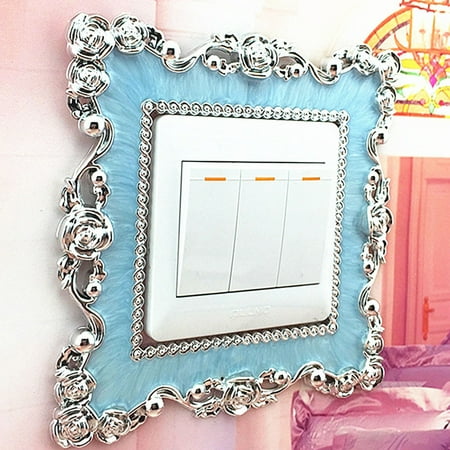 

Home Switch Cover Square Shape Switch Wall Light Socket Stickers Room Decor BU