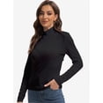 thumbnail image 5 of Women's Slim Fit Mock Turtleneck Pullover Top - Long Sleeve Lightweight Casual Shirt, 5 of 6