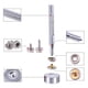 thumbnail image 3 of Speravity 120 piezas/Kit de acero inoxidable para barco, botón a presión de lona, ​​resistente barco, tornillos de sujeción de cobre, accesorios con Bombillas para automóviles Speravity VI016010-00B, 3 of 6