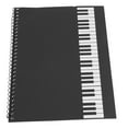 thumbnail image 1 of Cuaderno de notas musicales de 50 páginas, papel para escribir manuscritos musicales (piano negro), 1 of 9