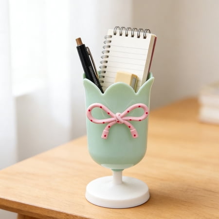 Lunxisen 1 Pcs Student Tulips Desktop Organiser Pencil Holder Multifunctional Decorative Office Supply Storage Cup