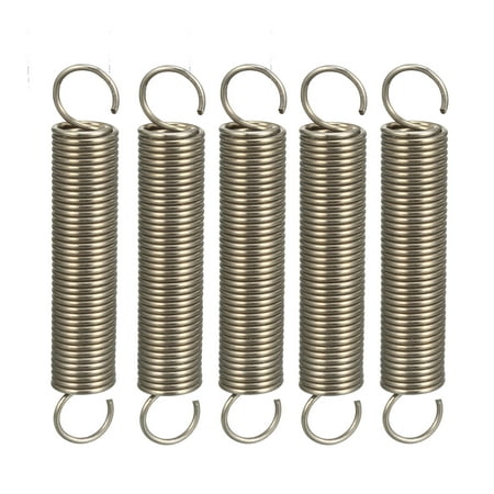 

1x10x60mm Stainless Steel Small Dual Hook Tension Spring 5pcs