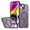 Purple, variant on for iPhone 15 Back Case with Camera Stand, Compatible with Magsafe Military Grade Shockproof Protective Translucent Matte Magnetic Slim Fit Phone Case for iPhone 15, Black