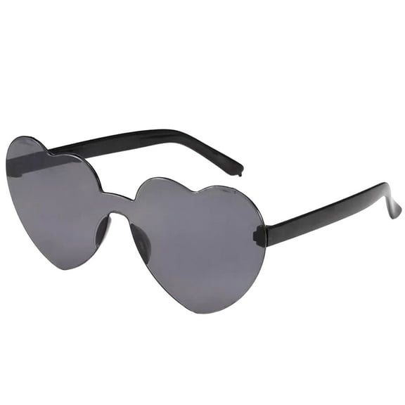 Deyuer Citystore Women Sunglasses UV Protection Cute Heart Shape Transparent Outdoor Eyewear for Travel Gifts