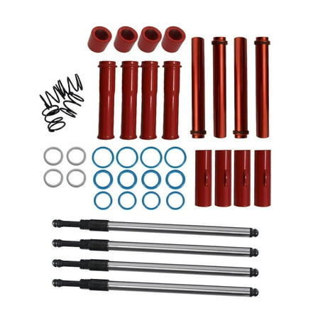 BST BSSP Twin Cam Adjustable Pushrods & Push Rod Cover Kit For 1999-2017 Harley-Davidson Twin Cam Red Complete Push Rod Cover Installation Kits