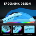 thumbnail image 2 of Wired Lightweight Gaming Mouse,RGB Backlit 6400DPI Computer Mouse,Honeycomb Ultraweave Cable for PC, 2 of 7