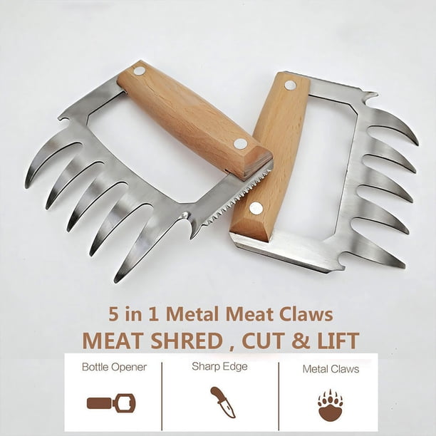 Garras de oso de acero inoxidable para triturar carne BBQ Grill Claws Shredder Kit Ndcxsfigh Nuevos Originales