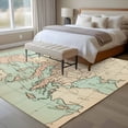 thumbnail image 4 of Vintage Maps Large Area Rugs 5x8 ft Oceans Lands Europe Country Retro Style Washable Rug Non Slip Indoor Carpet Absorbent Floor Mat for Living Room Bedroom Dining Room, 4 of 9