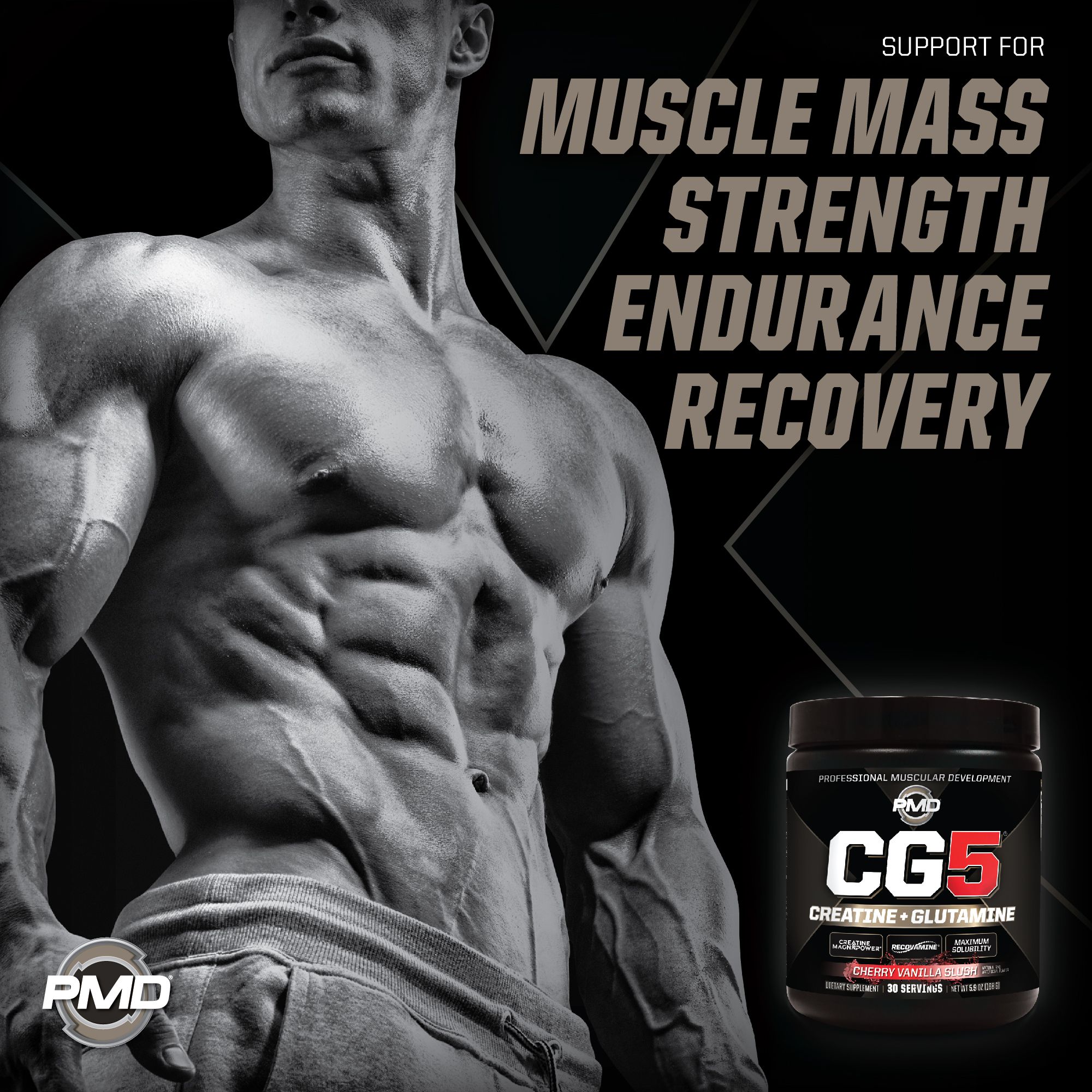 PMD Cherry Vanilla Slush Creatine + Glutamine 5.9 oz