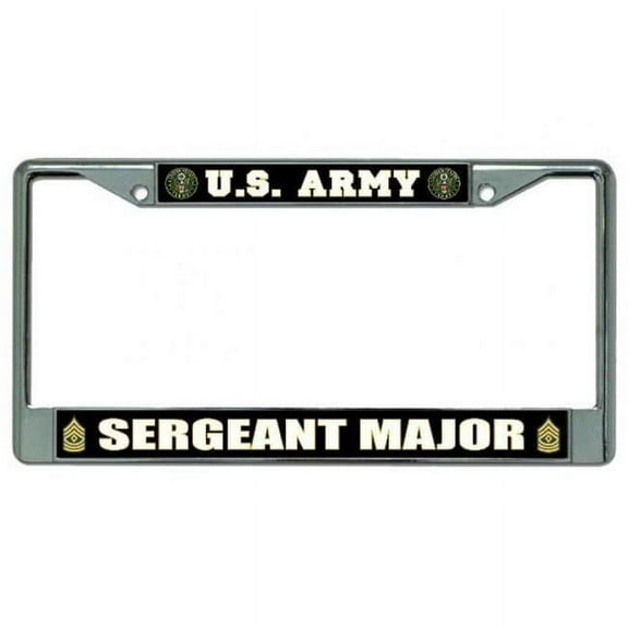 U.S. Army Sergeant Major Chrome License Plate Frame