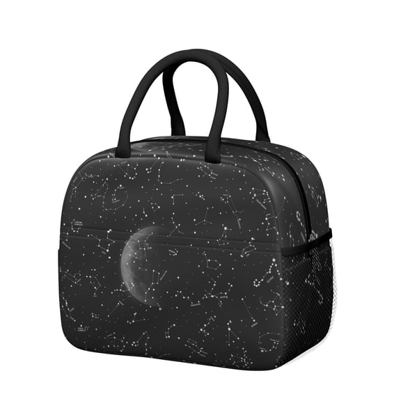 Reusable Goth Lnsulated Lunch Bag for Women & Men-Leakproof Water-Resistant Cooler Tote,Large Capacity(10.6x8.7x6.3in)for Work,Office,Travel,Picnic,Beach.