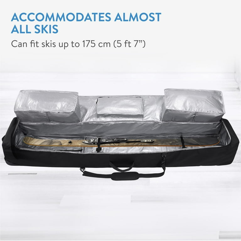 入手困難❣️Baggu Standard ウォーリーSpace Beach Ski TeamObsidian, Ski Bag, 175 cm, Water Resistant with Wheels