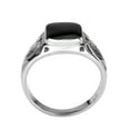 thumbnail image 4 of Bague en Acier Inoxydable Poli avec Époxy en Jet pour Femmes Couleur de Pierre Jet Style TK3753 Taille 11, 4 of 5