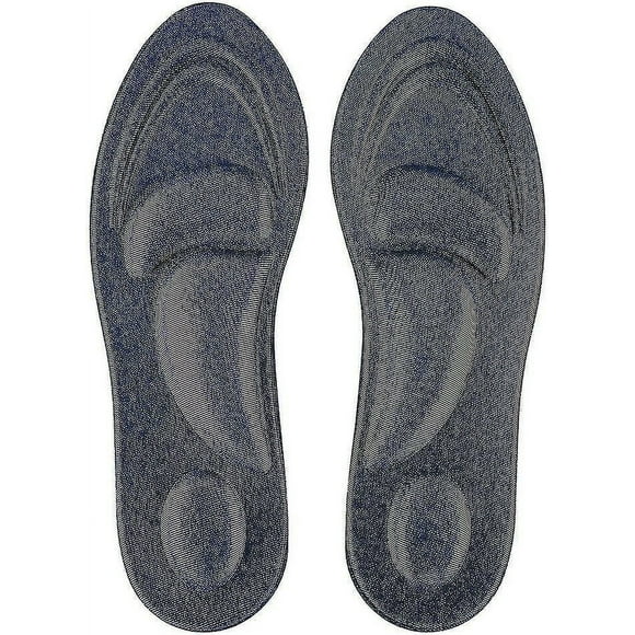 Memory Foam Insoles, Comfortable Barefoot Insoles, Full Length, Arch Support