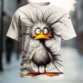 thumbnail image 2 of Bibifish Mens Crew Neck Short Sleeve Graphic T-Shirts Funny Print Soft Casual Streetwear Novelty Oversized Tee Shirt, 2 of 3