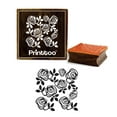 thumbnail image 1 of Printtoo Wooden Square Rubber Stamp Rose Floral Pattern Scrap-booking Craft Textile-5 x 5 Inches, 1 of 2