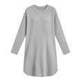 thumbnail image 4 of Vmberlty Women's Fall Winter Dresses Solid Color Ribbed Long Sleeve Midi Dresses Casual Outfits for Home and Party Occasions, 4 of 7
