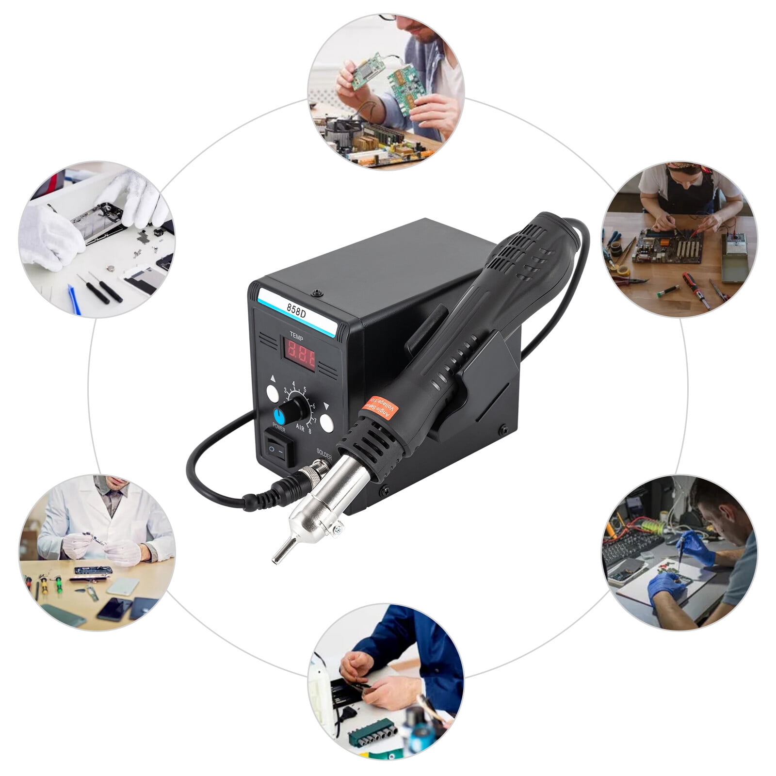 SMD Soldering Station Heat Gun Hot Air Rework Station For Electronics Repairing