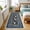 Blue, variant on GlowSol 2x6 Washable Runner Rug - Machine Washable Non-Slip TPR Backing, Hand-Drawn Pet & Floral Carpet for Entryway Kitchen Bedroom, Green