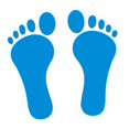 thumbnail image 1 of Pegatinas de huellas de pies para niños, calcomanías para el suelo, pegatinas de huellas de pies para niños Azul, 1 of 9