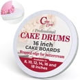 thumbnail image 1 of Tablas para tartas Cakebon, 16 pulgadas, resistentes y 1,27 cm de grosor, color blanco, paquete de 3, 1 of 8