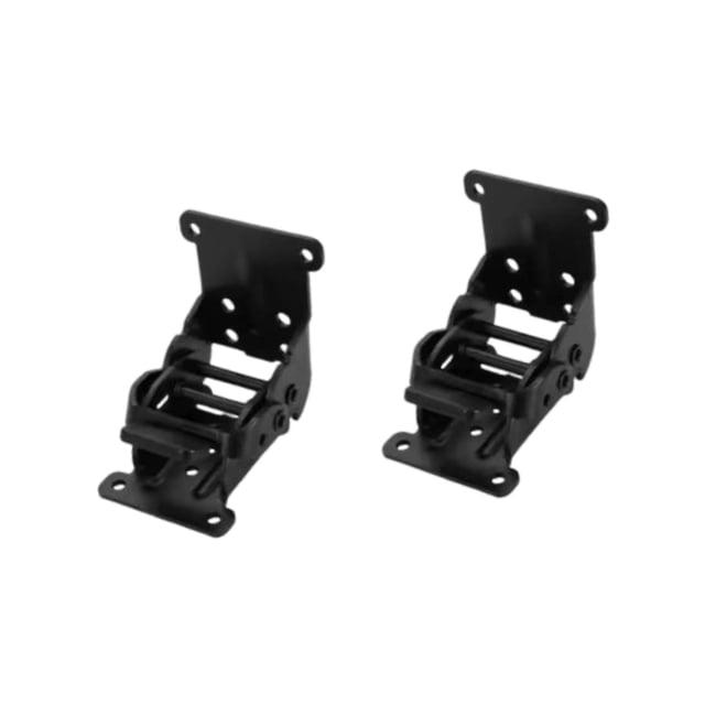 2 soportes plegables con tornillo, bisagras autoblocantes multifuncionales, soporte de extensión para estantes de cocina, oficina, sofá, escritorio. Negro mate