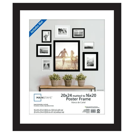 Mainstays 20 X 24 Matted To 16 X 20 Wide Black Poster And