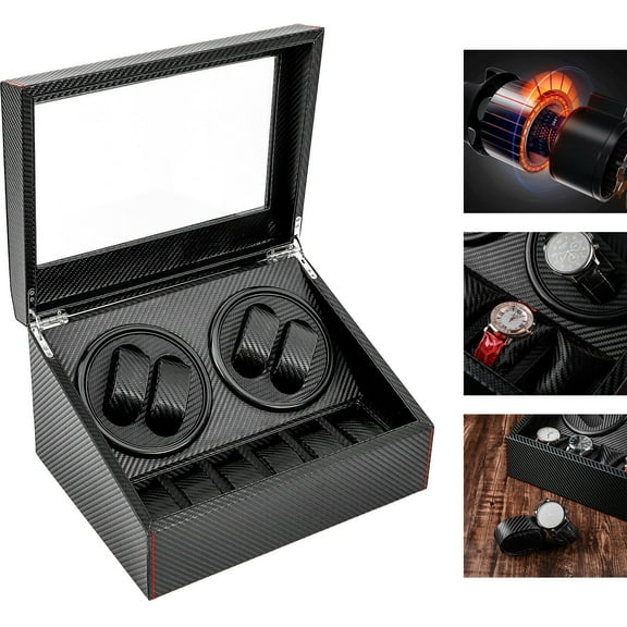 4 6 Automatic Rotation Watch Winder Box Storage Case Self Winding Display Box