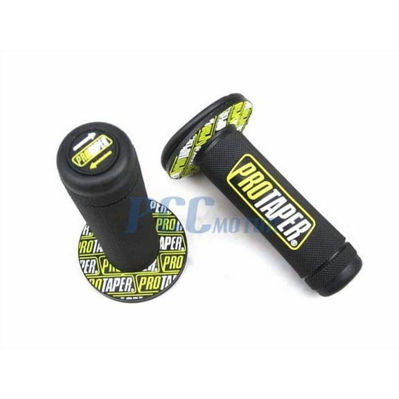 Dual Density Full Diamond MX Grips PIT Dirt Bike ATV YELLOW GR05_Y