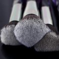 thumbnail image 4 of Makeup Brush Set, 10pcs Complete Synthetic Kabuki Eye Shadow Concealer Make Up Brushes Beautiful Crystal Handle (Purple), 4 of 4