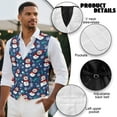 thumbnail image 6 of Yuyamidu Cute Snowman Men's Suit Vest Christmas Formal Dress Waistcoat Xmas Tree Casual Business Vests for Suit or Tuxedo with Adjustable Back Strap, Size XL, 6 of 7