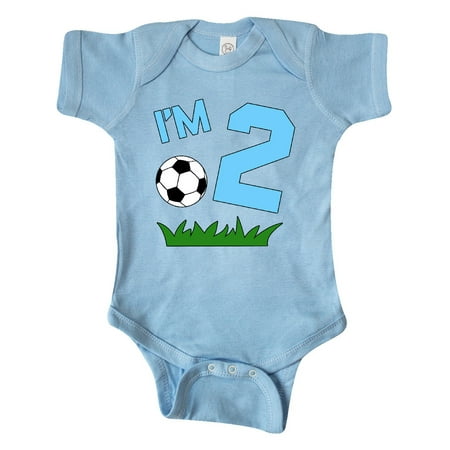 

Inktastic Im Two! second birthday soccer Gift Baby Boy or Baby Girl Bodysuit