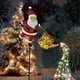 thumbnail image 4 of Herunwer Solar Watering Can Lights Outdoor,Christmas Santa IP65 Waterproof Metal Garden Decor with LED Light - Hanging Solar Kettle Light Patio Lawn Pathway Decoration Gift, 4 of 6
