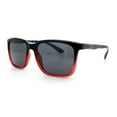 thumbnail image 4 of Mens Classic Rectangle Sporty Gentlemanly Plastic Fashion Sunglasses Black Red - Black, 4 of 7