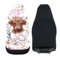 thumbnail image 6 of XYZCANDO Car Seat Covers 2 Pack Car Front Seat Covers Vehicle Seat Protector Anti-Scratch Comfort Auto Van, Pink Floral Cow, 6 of 10